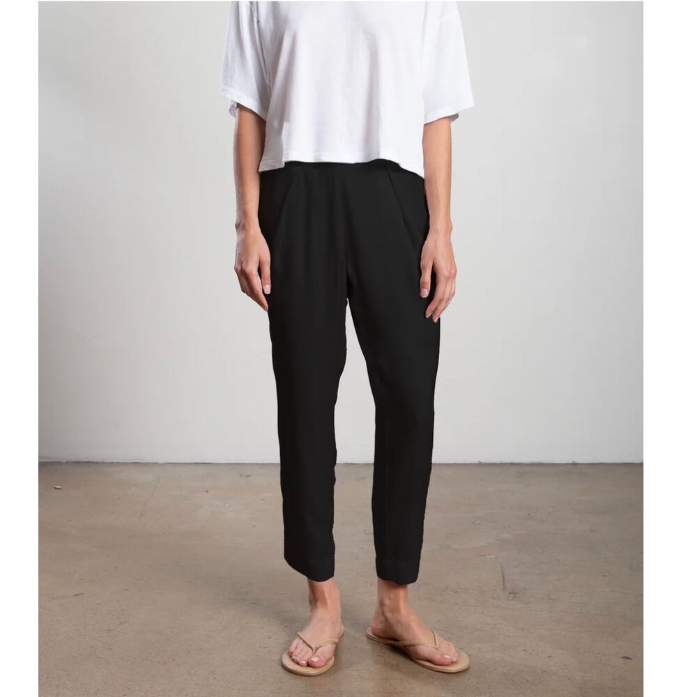 Pharaoh Collection Black Pia Pant in Vintage Satin Size 3/L